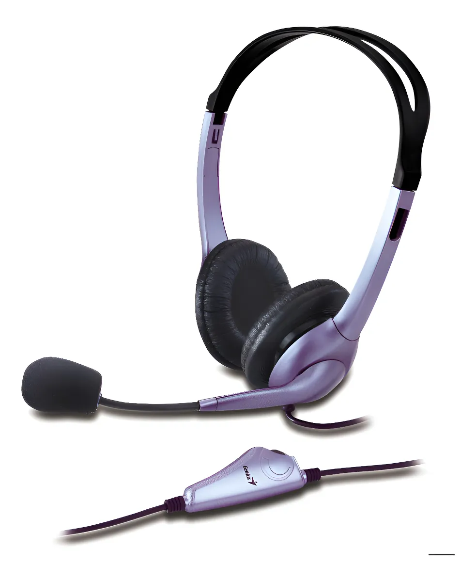 Diadema con audífonos y micrófono Genius HS-04S azul y negro - Miniatura 4