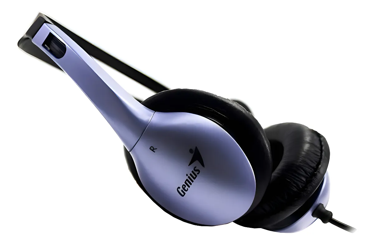 Diadema con audífonos y micrófono Genius HS-04S azul y negro - Miniatura 3