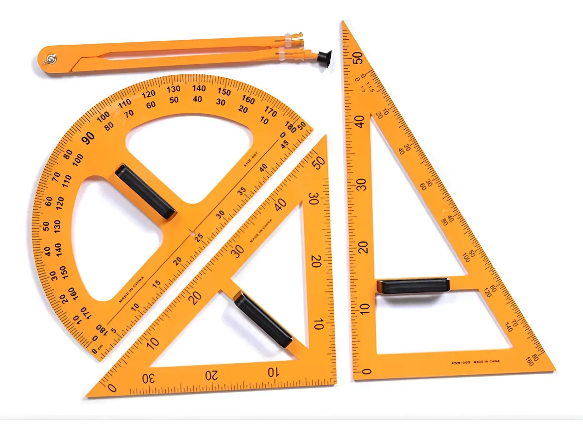 Regla De Enseñanza Juego Geometría Para Pizarrón Blanca 50cm