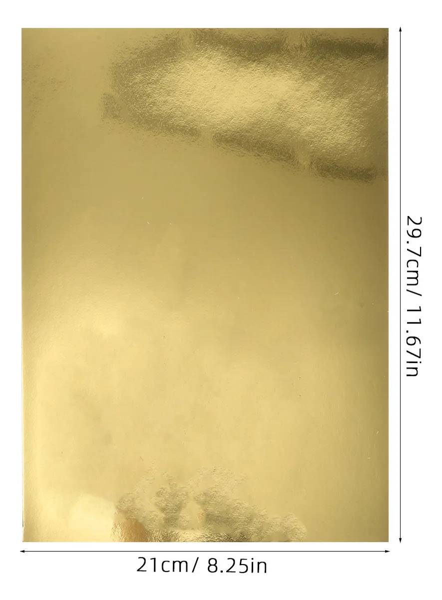 10 Hojas A4 Cartulina Espejo Dorada Metálica - Miniatura 4